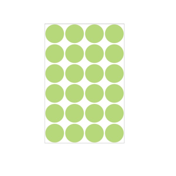 Nevs 1" Color Coding Dots Lime - Sheet Form DOT-10M Lime - main